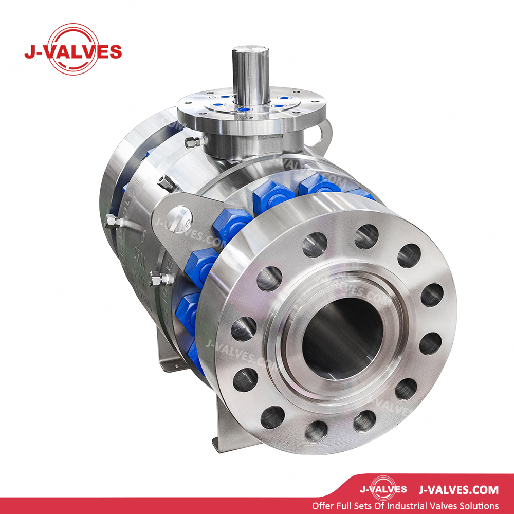 J-Valves Made in China ANSI Class 2500lb 8‘ ’ Stainless Steel F316/F304 Trunnion Mounted 3PC Flanged Ball Valve