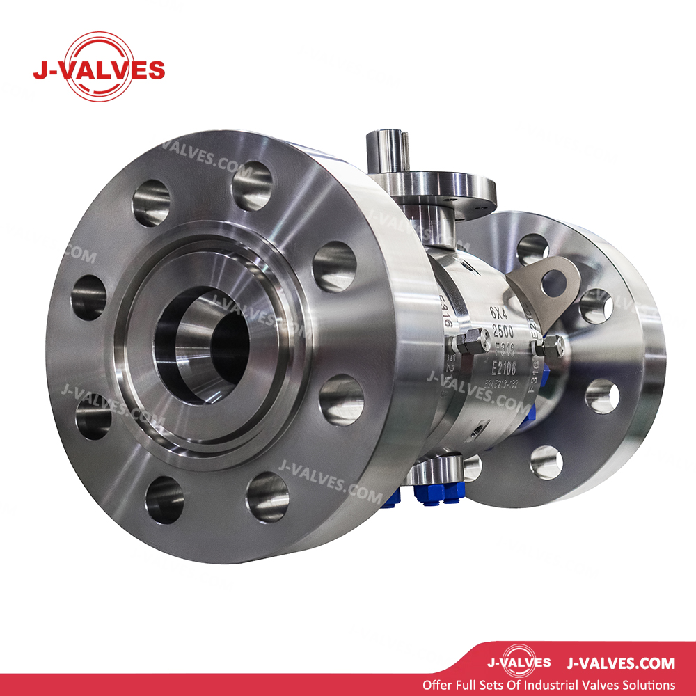 J-Valves Made in China 6× 4′′ 2500lb F316/F304/Lf2 Rb Trunnion Mounted Flanged -Rtj Ball Valve