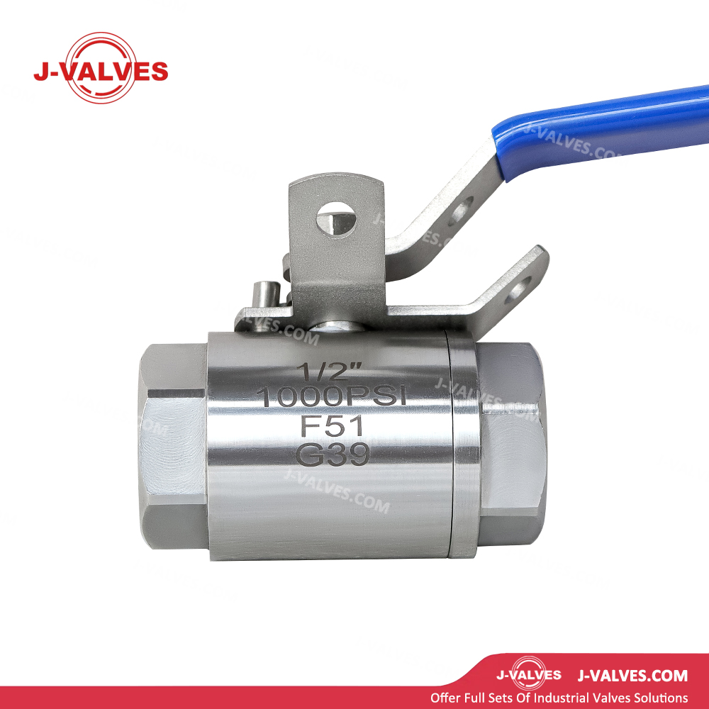 Quality Industrial Valve Product Made in China J-Valves 1/2'' 1000PSI Duplex Stainless Steel F51 Threaded End 2PC Ball Valve