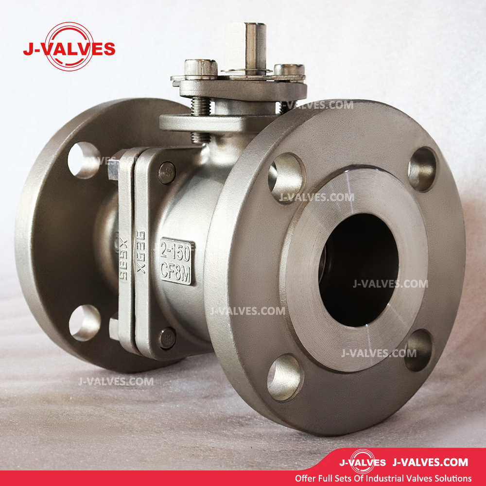 J-Valves China High Precision 2PC Floating Ball Valve Flange End 150lb Full Port with ISO 5211 Platform