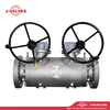 China-Made J-Valves ANSI Class 600 6 inch Forged Steel A105 Gear Operation RTJ Flaneg End Double Block and Bleed Ball Valve
