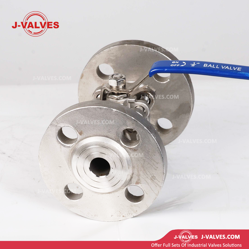 J-Valves Made in China 3PC Ball Valve Flange End Direct Mounting Pad 304/316 1000wog Ball Valve