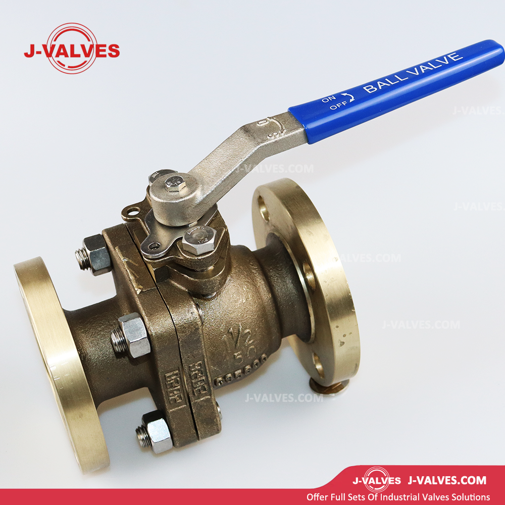 J-Valves China 150lb Precision Casting Bronze C95800 ANSI Floating Flange End Manual 2PC Ball Valve