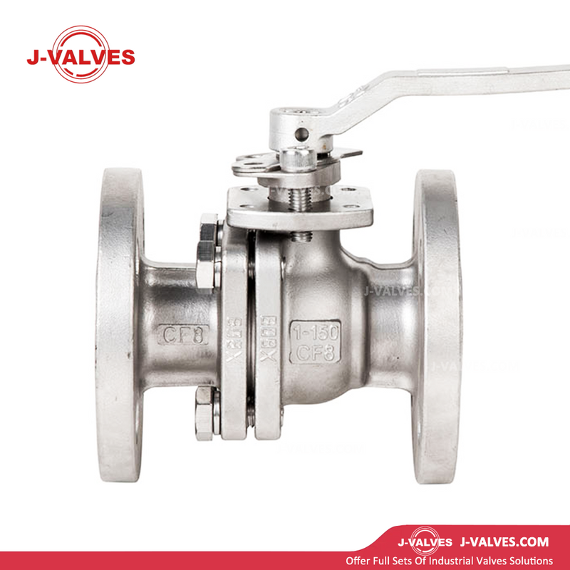 J-Valves China Stainless Steel CF8/CF8m 2PC Full Port End ANSI with Mounting Pad Ball Valve Flange