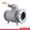 China-Made J-Valves DN250 PN100 Forged Steel A105 Full Port Gear Operation Bolted Bonnet Flange End RF 3PC Trunnion Mounted Ball Valve