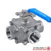 ISO5211 High Mounting 3 Way Stainless Steel NPT/BSPT/BSP Female Thread Ball Valve