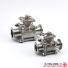 Stainless Steel 3PC Clamp Ball Valve with ISO5211 Mounting Pad