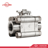 China-Made J-Valves F304L 3PC High Pressure Internal Thread Lever/Pneumatic/Electric Operation Floating Reduce Port Ball Valve