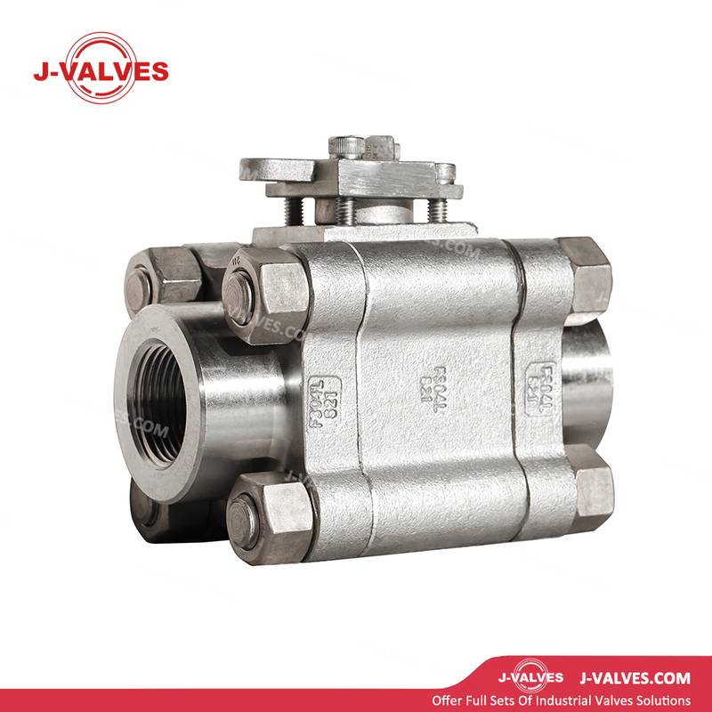 China-Made J-Valves F304L 3PC High Pressure Internal Thread Lever/Pneumatic/Electric Operation Floating Reduce Port Ball Valve