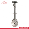 China-Made J-Valves ANSI Class 300 1 inch Forged Steel F304 Bonnet Extension With Drip Tray Handwheel Operation Flange End Cryogenic Gate Valve