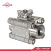 Quality Industrial Valve Product Made in China J-Valves 3PC High Pressure Forged Stainless Steel F304L Threaded End Ball Valve