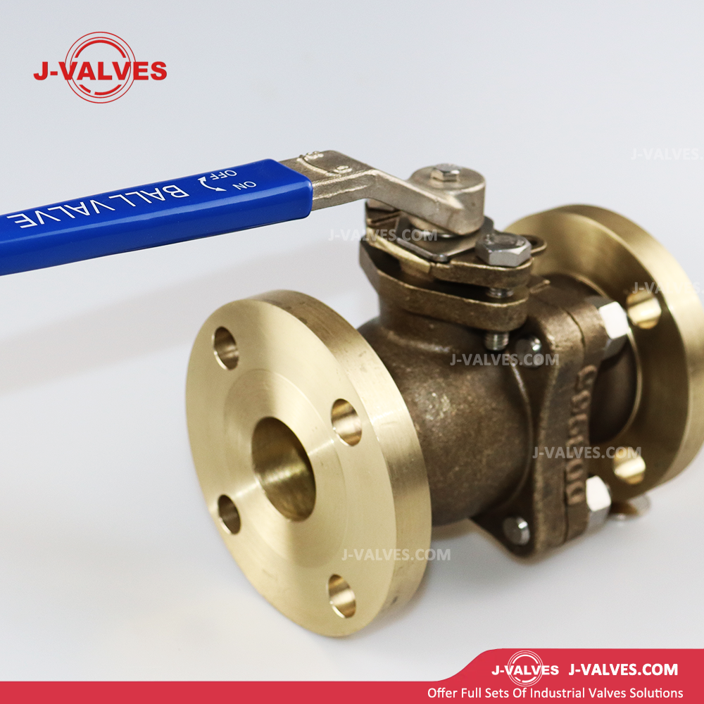 J-Valves China 150lb Precision Casting Bronze C95800 ANSI Floating Flange End Manual 2PC Ball Valve