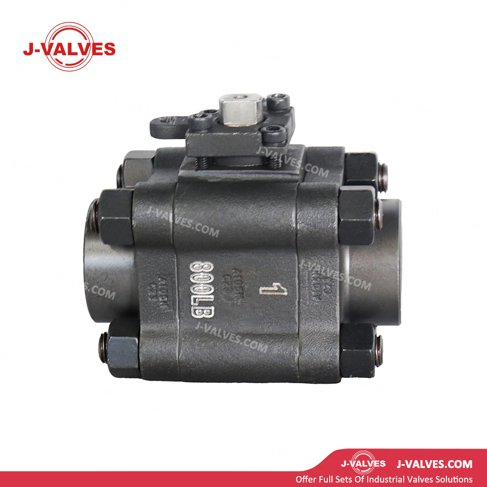 1" 800LB A105N Three Piece High Pressure Floating Ball Valve
