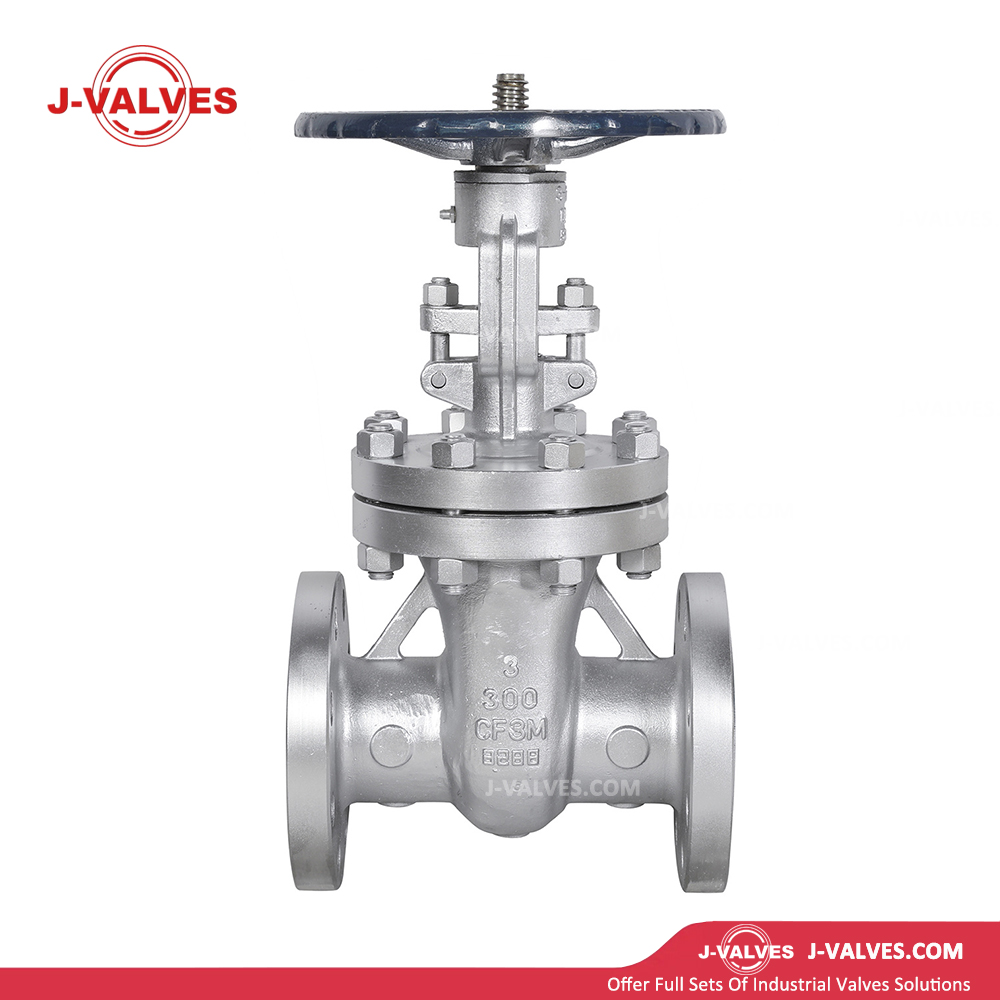 J-Valves China ASME/DIN/JIS 304/316 Flexible Wedge 300lb Flanged Rising Stem Stainless Steel Gate Valve with Handwheel Bevel Gear