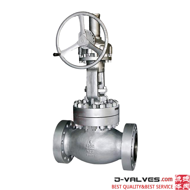 8inch 1500lb A216 WCB carbon steel flange RTJ globe valve with gear operation