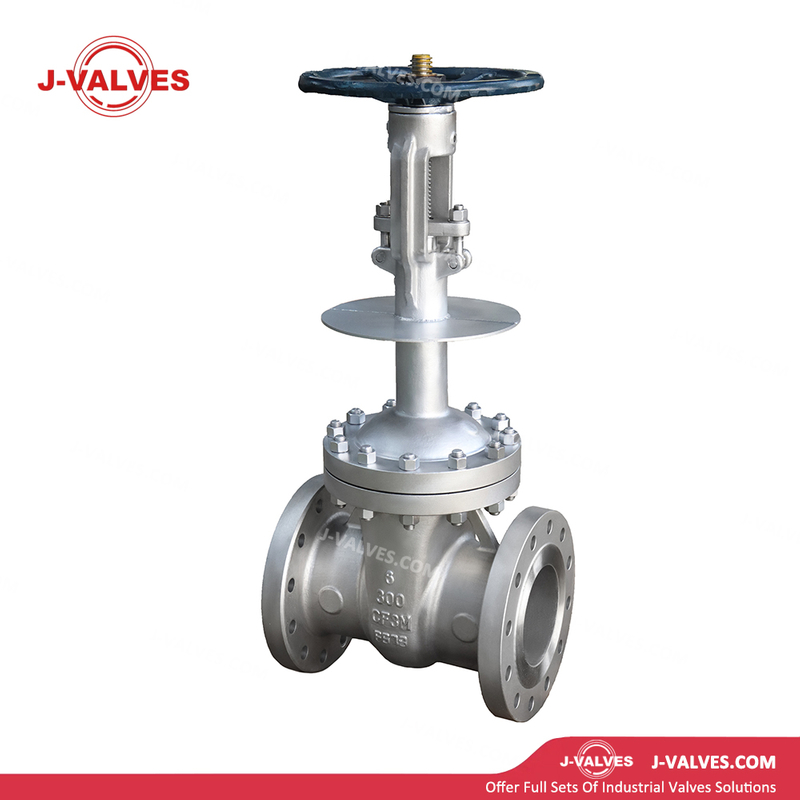 China-Made J-Valves 6inch ANSI Class 300 OS&Y Stainless Steel CF8M Handwheel Operation Flange RF Extended bonnet With drip tray Cryogenic Gate Valve