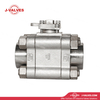 China-Made J-Valves F304L 3PC High Pressure Internal Thread Lever/Pneumatic/Electric Operation Floating Reduce Port Ball Valve