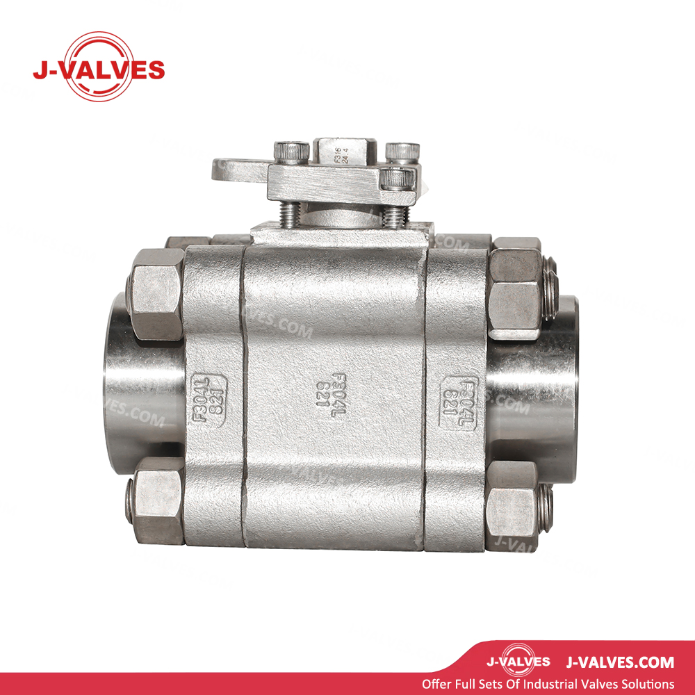 China-Made J-Valves F304L 3PC High Pressure Internal Thread Lever/Pneumatic/Electric Operation Floating Reduce Port Ball Valve