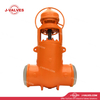 China-Made J-Valves C12A 2500LB Pressure-Sealing 16 inch Gearbox Operation Butt Weld Connection Gate Valve