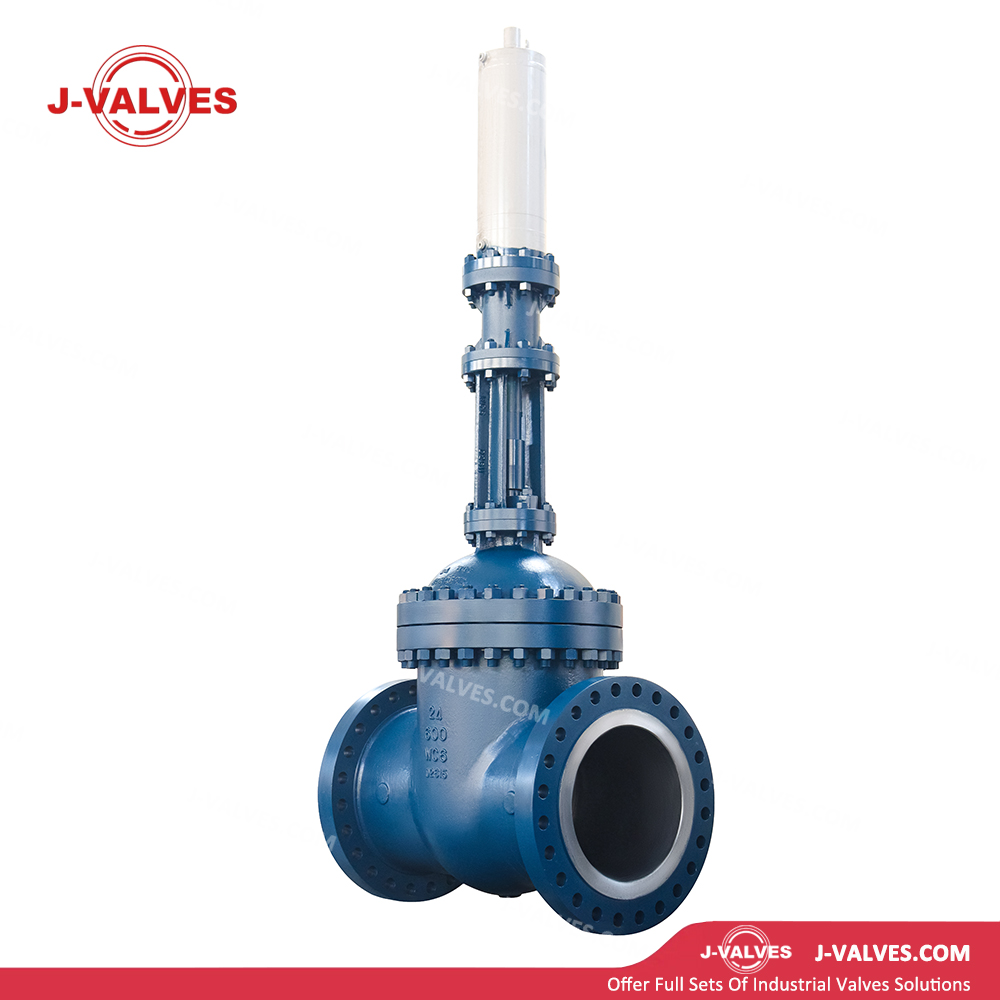 Quality Industrial Valve Product Made in China J-Valves 24'' 600LB RF Cast Cabon Steel WC6 Hydrodynamic Actuator Rising Stem Gate Valve