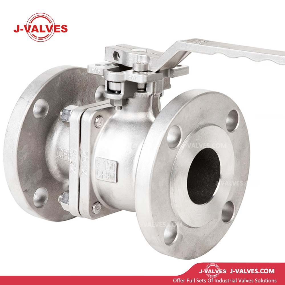 J-Valves China Stainless Steel CF8/CF8m 2PC Full Port End ANSI with Mounting Pad Ball Valve Flange