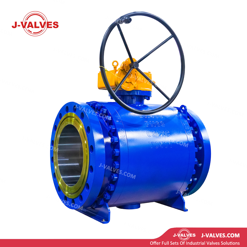 DN400 PN63 Low Alloy Steel Trunnion Mounted Ball Valve
