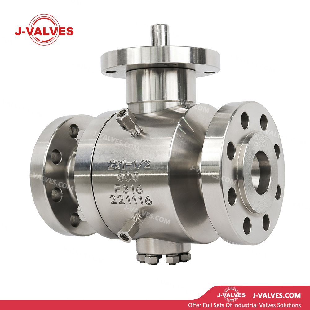 Quality Industrial Valve Product Made in China J-Valves Two Piece Flanged Forged Stainless Steel Reduce Bore 600LB F316/F304 Trunnion Mounted Ball Valve