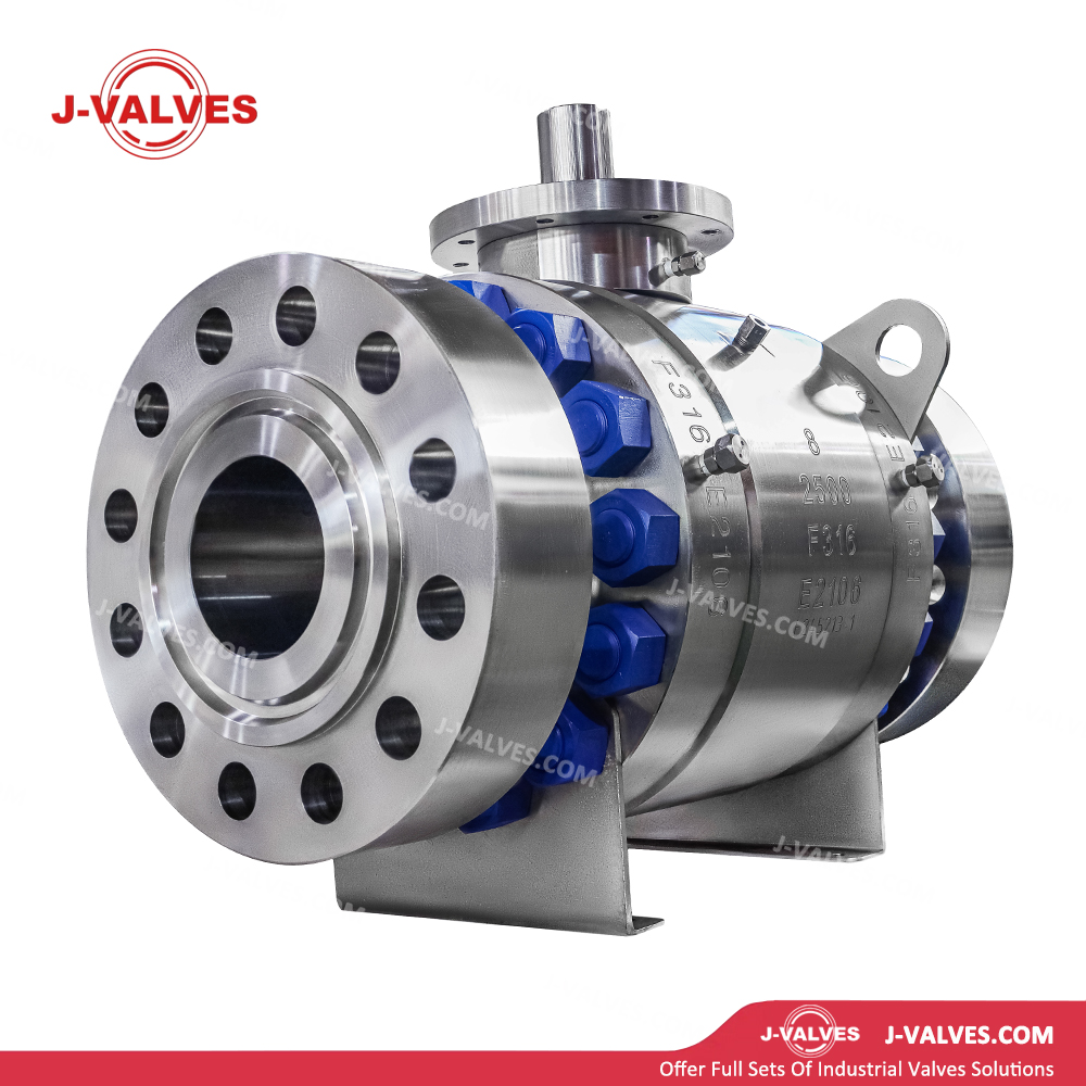 J-Valves Made in China ANSI Class 2500lb 8‘ ’ Stainless Steel F316/F304 Trunnion Mounted 3PC Flanged Ball Valve