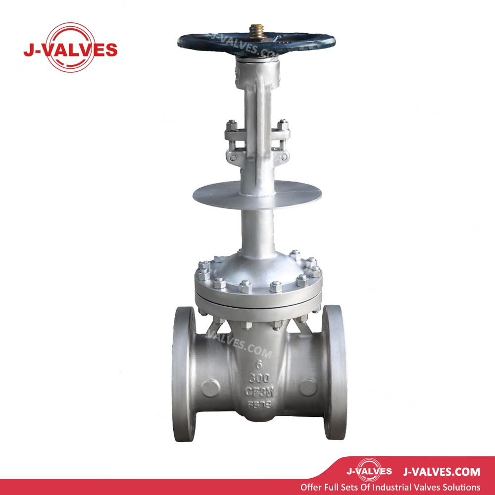 China-Made J-Valves 6inch ANSI Class 300 OS&Y Stainless Steel CF8M Handwheel Operation Flange RF Extended bonnet With drip tray Cryogenic Gate Valve