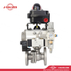 Quality Industrial Valve Product Made in China J-Valves 150LB Two Piece Pneumatic Stainless Steel Flanged Ball Valve with Air Filter, Limit Switch, Solenoid Valve, Positioner