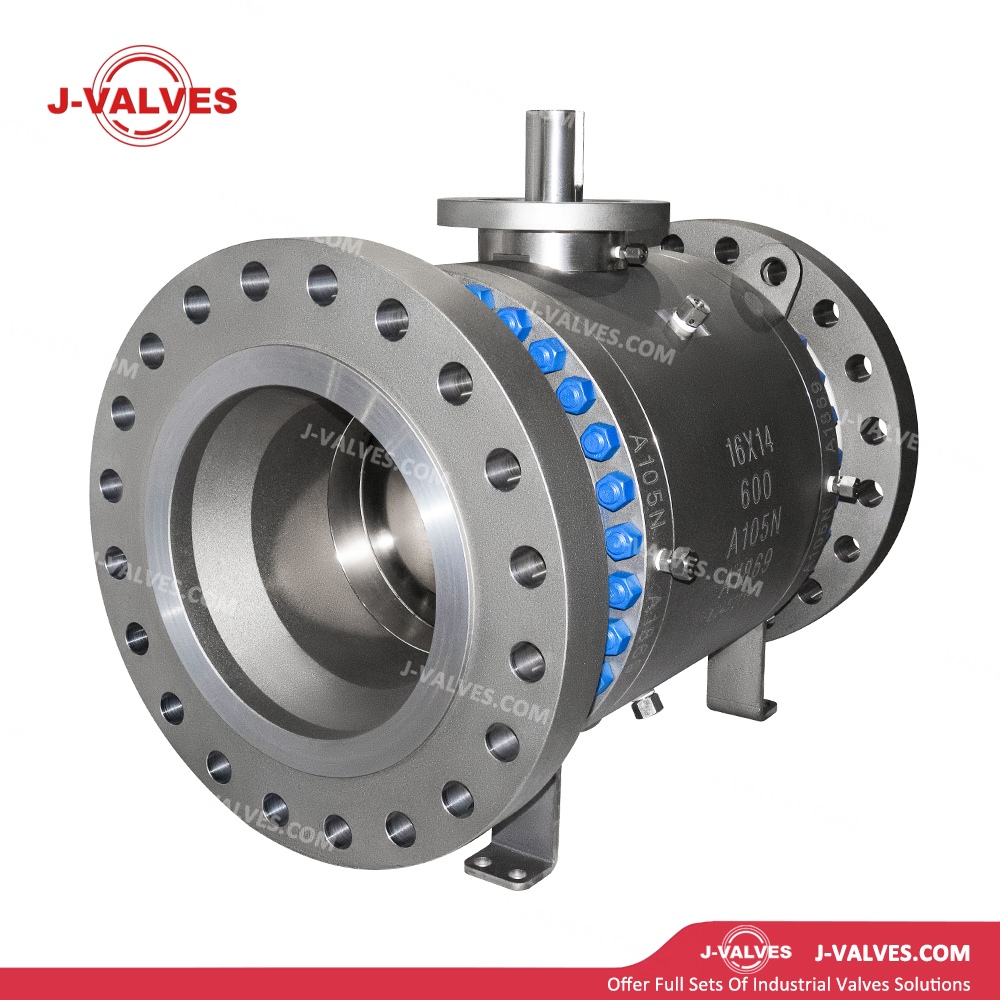 J-Valves China 600lb 16*14‘ ’ Stainless Steel F316/F304 Trunnion Mounted 3PC Flange Ball Valve