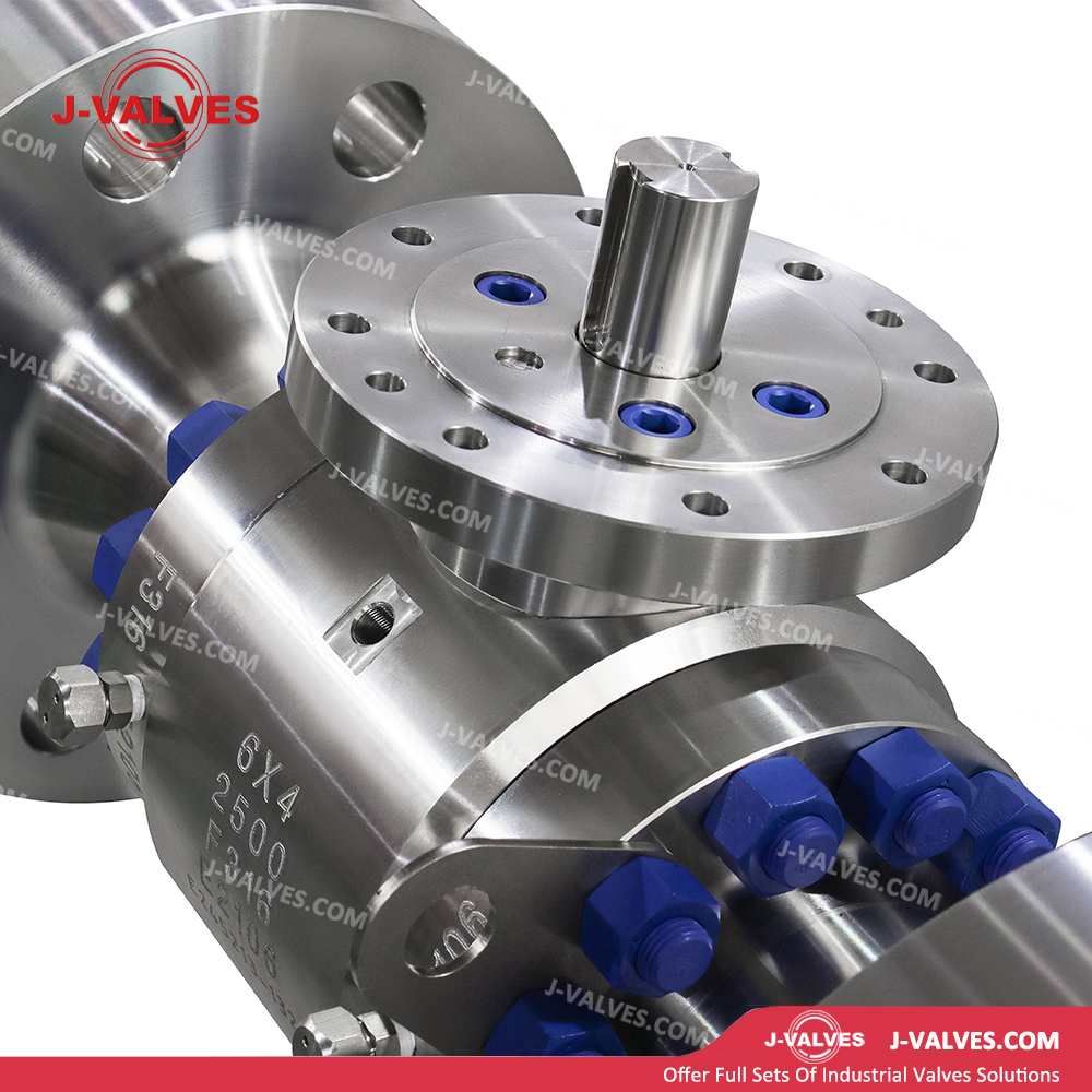 J-Valves Made in China 6× 4′′ 2500lb F316/F304/Lf2 Rb Trunnion Mounted Flanged -Rtj Ball Valve
