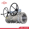 China-Made J-Valves ANSI Class 600 6 inch Forged Steel A105 Gear Operation RTJ Flaneg End Double Block and Bleed Ball Valve