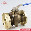 J-Valves China 150lb Precision Casting Bronze C95800 ANSI Floating Flange End Manual 2PC Ball Valve