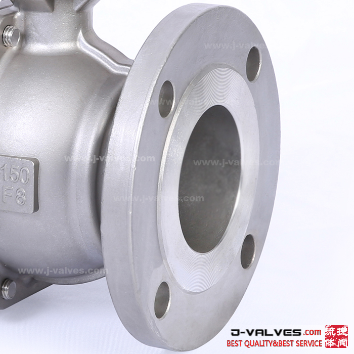 ANSI 150LB ISO5211 High Pad Full Bore Flanged Type RF Stainless Steel Floating Ball Valve