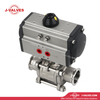 Quality Industrial Valve Product Made in China J-Valves High-Pressure CF8 Stainless Steel Three Piece 1000wog Pneumatic Flanged Ball Valve with Quick Release