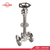 China-Made J-Valves ANSI Class 300 1 inch Forged Steel F304 Bonnet Extension With Drip Tray Handwheel Operation Flange End Cryogenic Gate Valve