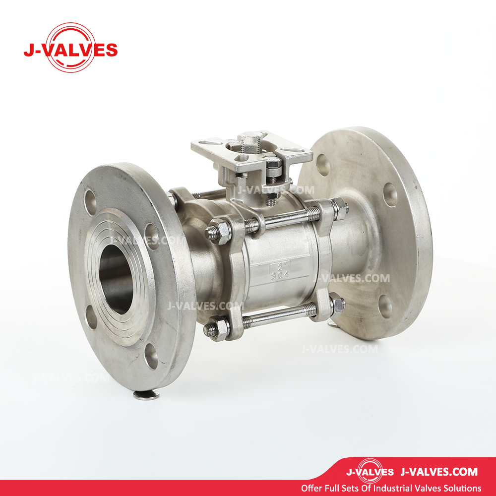 J-Valves Made in China Stainless Steel 304/316 3PC Flange End Direct Mounting Pad 1000wog Ball Valve