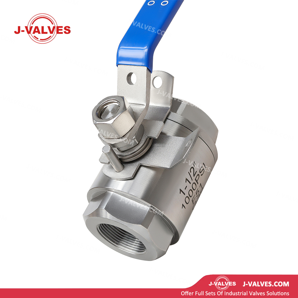 Quality Industrial Valve Product Made in China J-Valves 1-1/2'' 1000PSI Duplex Stainless Steel F51 Threaded End 3PC Ball Valve