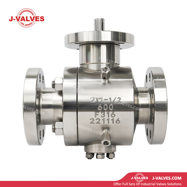 Quality Industrial Valve Product Made in China J-Valves Two Piece Flanged Forged Stainless Steel Reduce Bore 600LB F316/F304 Trunnion Mounted Ball Valve