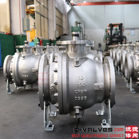 Stainless Steel CF8M Trunnion Mounted Ball Valve with ISO5211 Mounting Platform