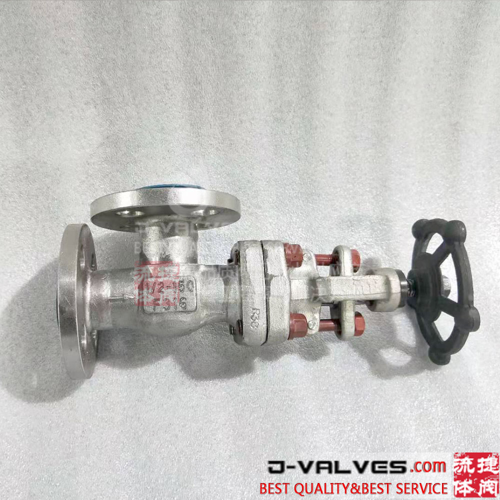 Forged Stainless Steel F316L Flange RF Angle Check Globe Valve