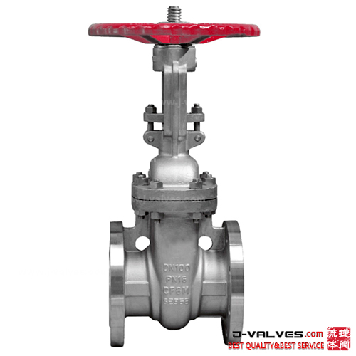 DIN DN100 PN16 CF8M Stainless Steel Flanged Gate Valve