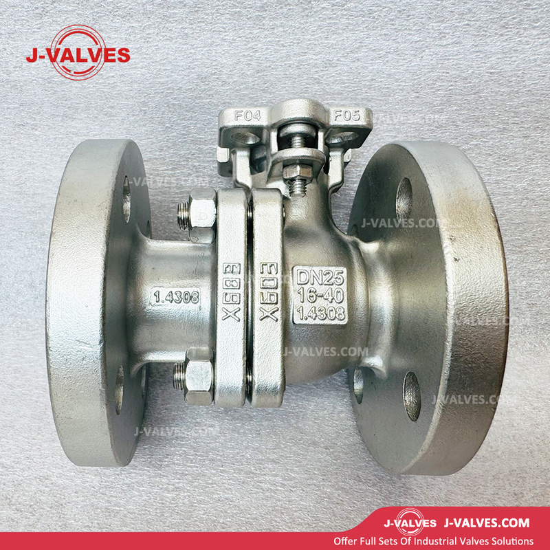 J-Valves China DIN 2PC Floating Flange End Pn16/25/40/64 Full Port Direct Mounting Pad Ball Valve