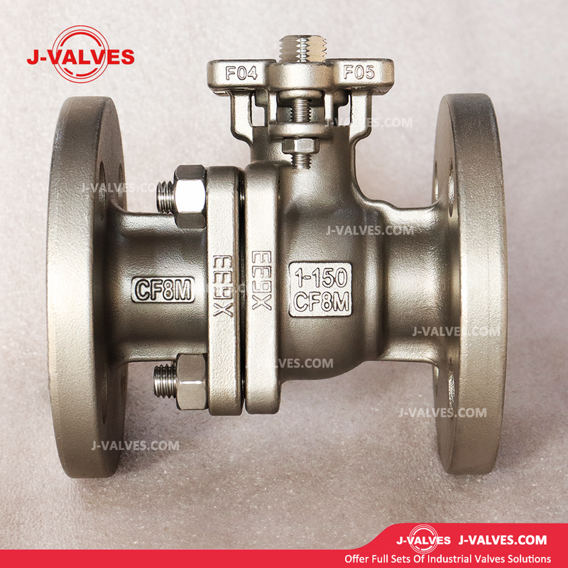 J-Valves China High Precision 2PC Floating Ball Valve Flange End 150lb Full Port with ISO 5211 Platform