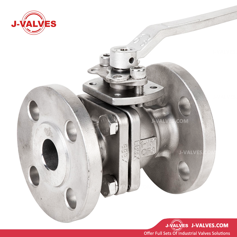 J-Valves China Stainless Steel CF8/CF8m 2PC Full Port End ANSI with Mounting Pad Ball Valve Flange