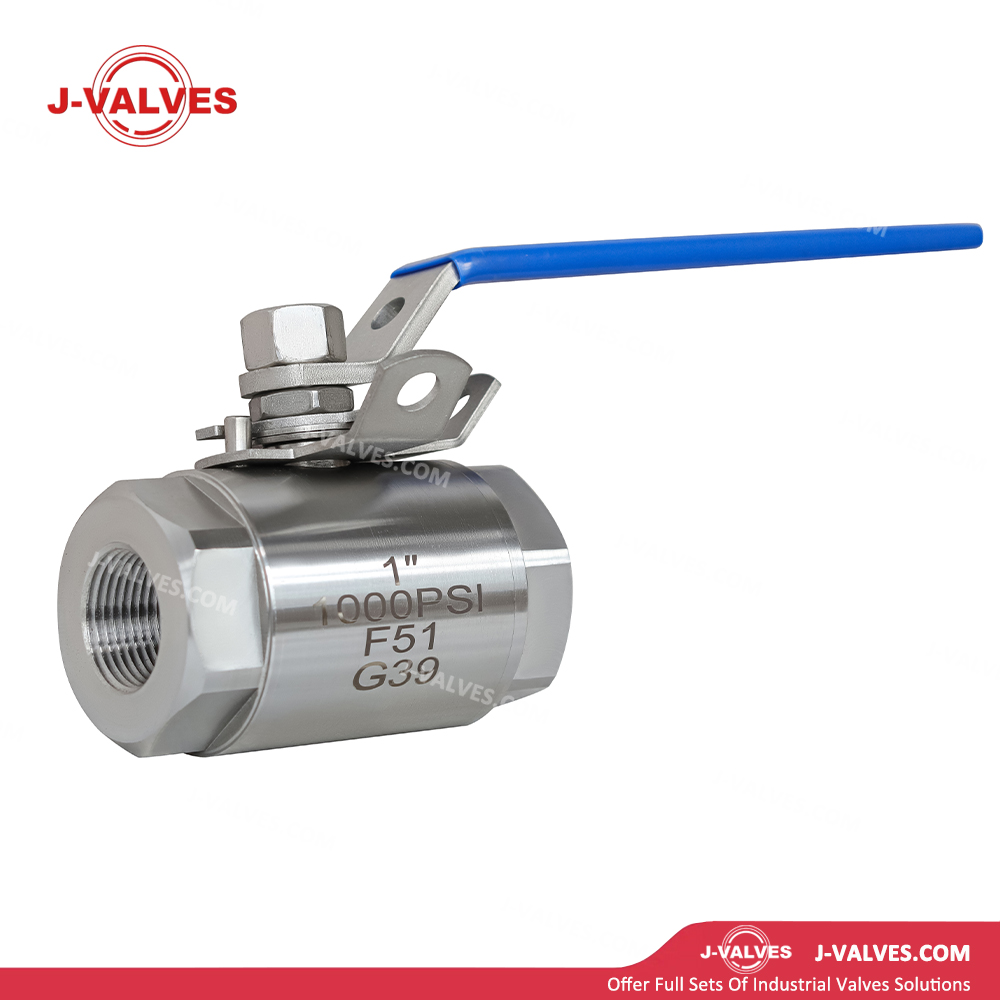 Quality Industrial Valve Product Made in China J-Valves 1'' 1000PSI Duplex Stainless Steel F51 Threaded End 3PC Ball Valve