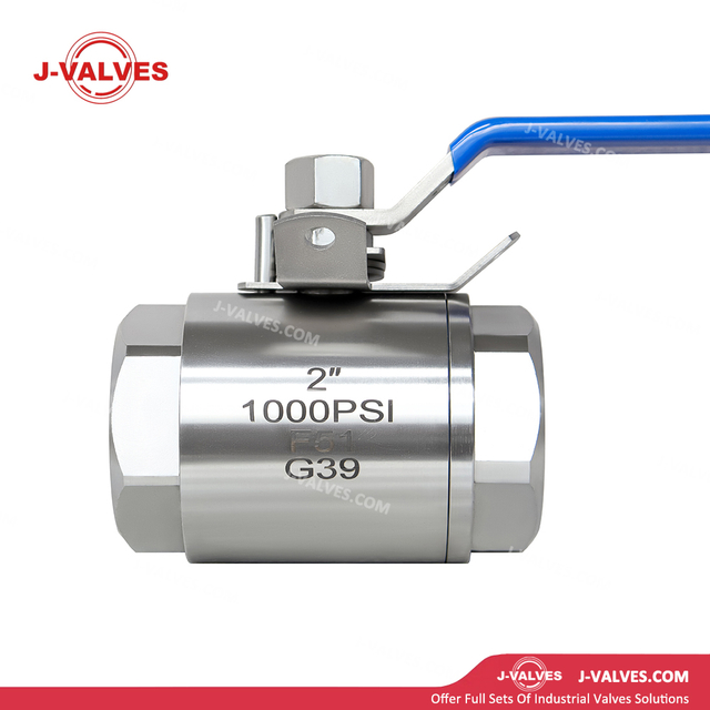 Quality Industrial Valve Product Made in China J-Valves 2'' 1000PSI Duplex Stainless Steel F51 Threaded End 2PC Ball Valve