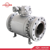 China-Made J-Valves DN250 PN100 Forged Steel A105 Full Port Gear Operation Bolted Bonnet Flange End RF 3PC Trunnion Mounted Ball Valve