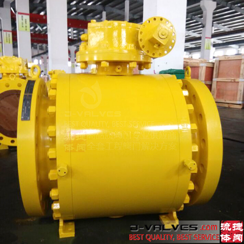  API6D Metal Sealed Trunnion Ball Valve With Gear Operation